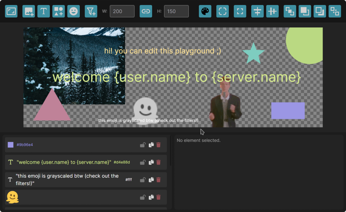 screenshot of editor